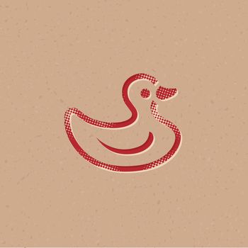 Halftone Icon - Rubber duck