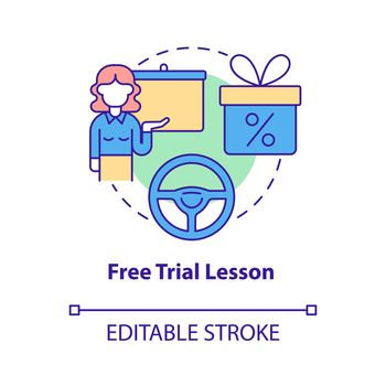 Free trial lesson concept icon