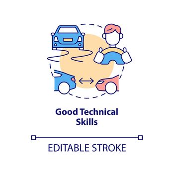 Good technical skills concept icon