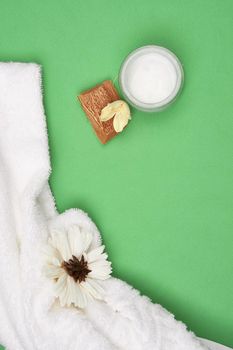 hygiene items skin care aromatherapy isolated background