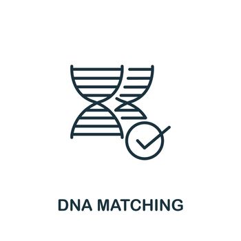 Dna Metching icon from authentication collection. Simple line element Dna Metching symbol for templates, web design and infographics