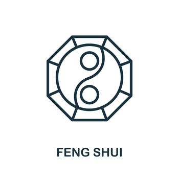Feng Shui icon from alternative medicine collection. Simple line Feng Shui icon for templates, web design and infographics