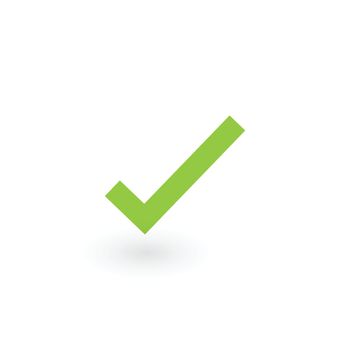 Vector green checkmark icon. vector illustration isolated on white background.