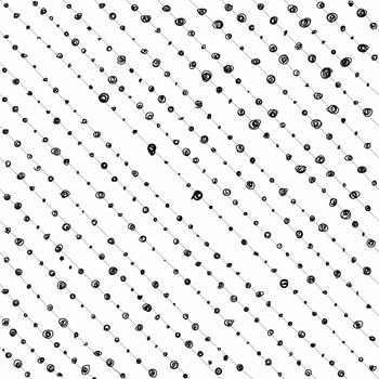 Hand drawing pattern with diagonal lines and dots