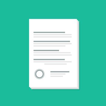 Documents icon with shadow flat style