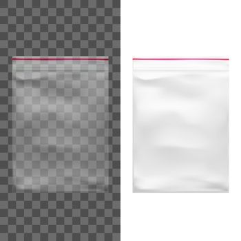 Transparent Blank Plastic Pocket Bag