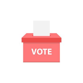 Vote box icon flat style