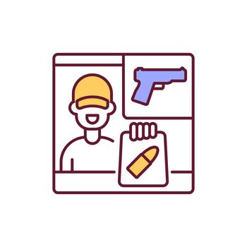 Gun dealer RGB color icon