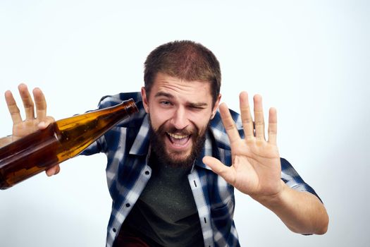a man in a plaid shirt alcoholism problems emotions depression Lifestyle