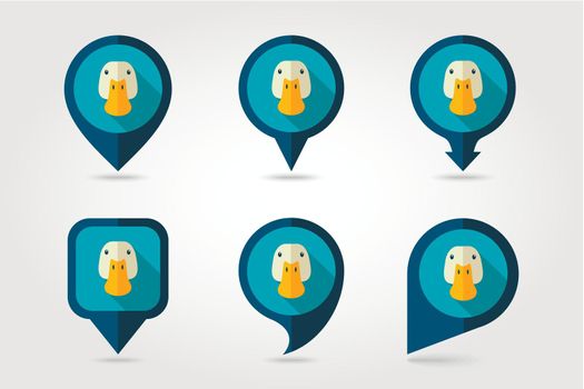 Duck mapping pins icons