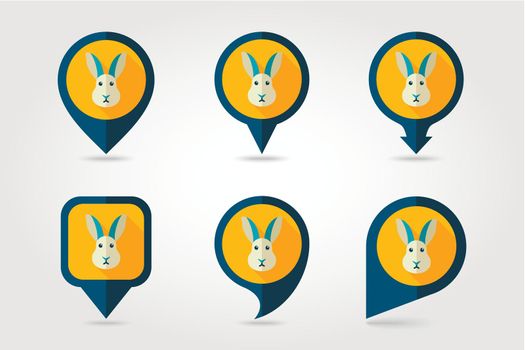 Rabbit mapping pins icons