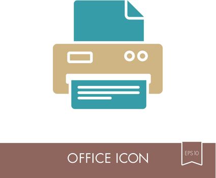 Fax outline icon. Office sign
