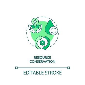 Resource conservation concept icon