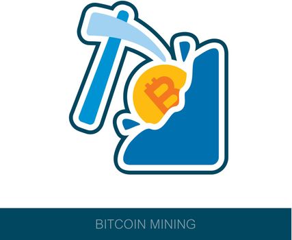 Mining bitcoin icon