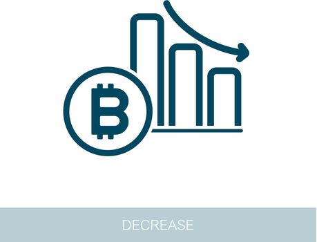 Bitcoin Rate Decrease icon