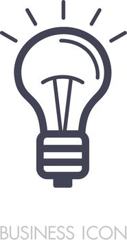 Idea, Lightbulb outline icon. Business sign