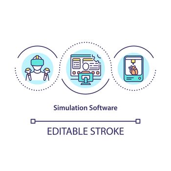 Simulation software concept icon