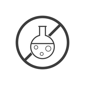 No chemical sign icon. Vector eps10