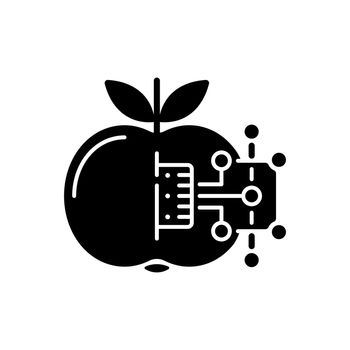 Internet of food black glyph icon