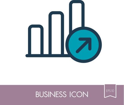Growth graph outline icon. Finances sign
