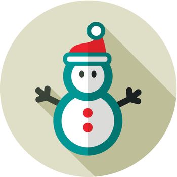 Snowman flat icon