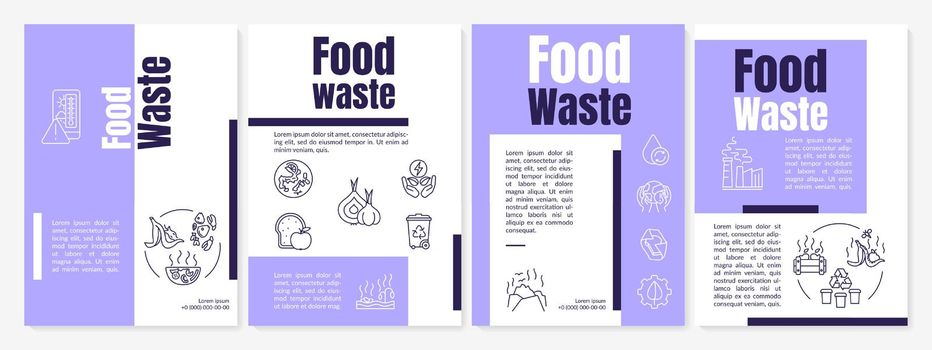 Food waste brochure template