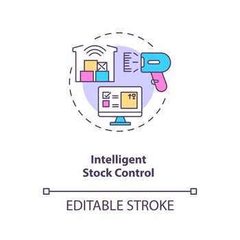 Intelligent stock control concept icon