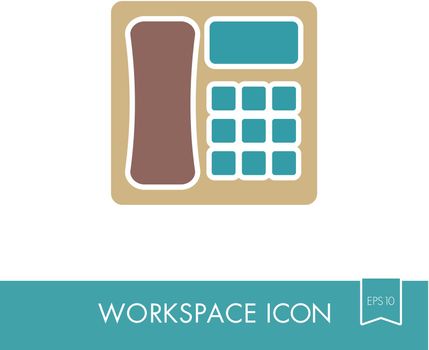 Phone outline icon. Workspace sign