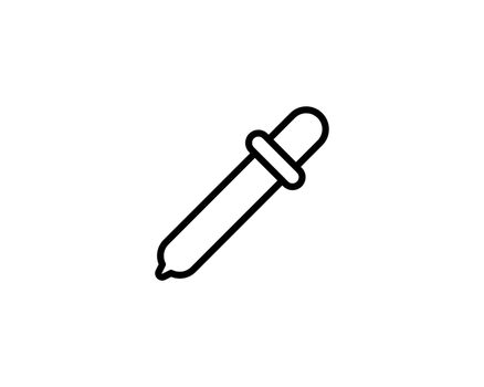 Eye dropper outline icon. linear style sign for mobile concept and web design. Pipette and medicine drop simple line vector icon. Pharmacy symbol, logo illustration. Pixel perfect vector graphics