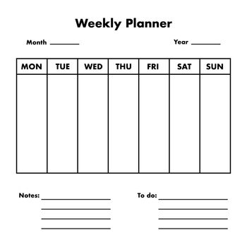 Weekly planner list