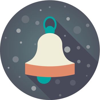 Christmas bell flat icon