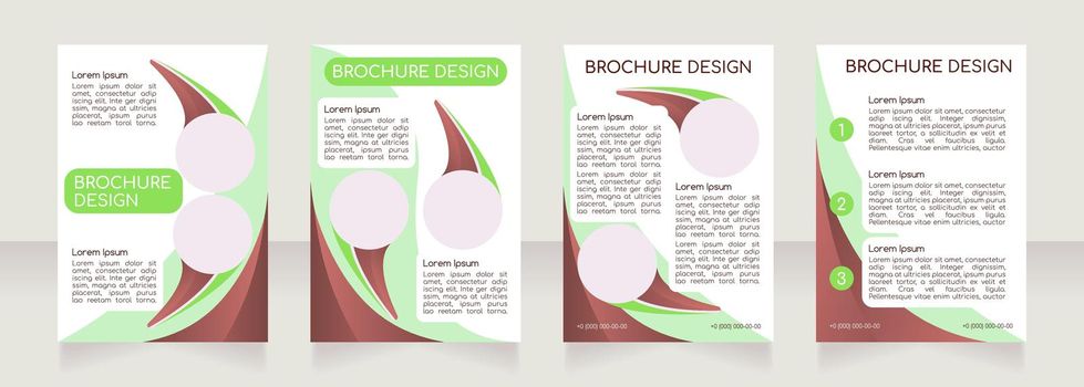 Social inequality issue awareness blank brochure layout design