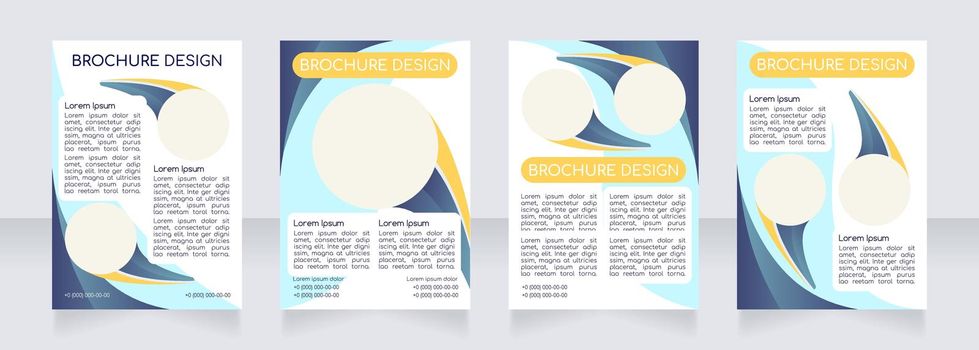 Private school for secondary education promo blank brochure layout design