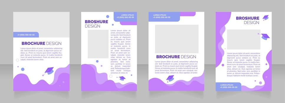 Applying for university abroad blank brochure layout design