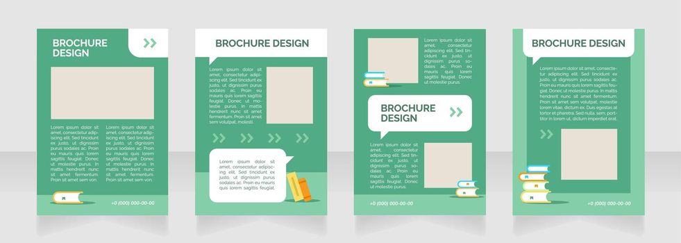 Program for secondary school blank brochure layout design