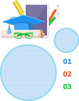 Higher post school qualifications infographic chart design element set
