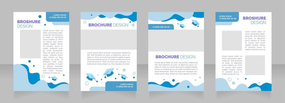 Community college admission blank brochure layout design