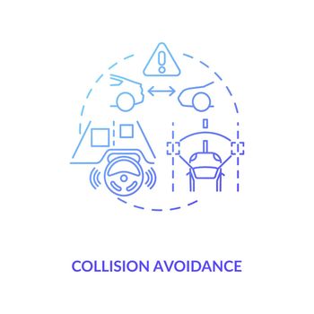 Collision avoidance concept icon