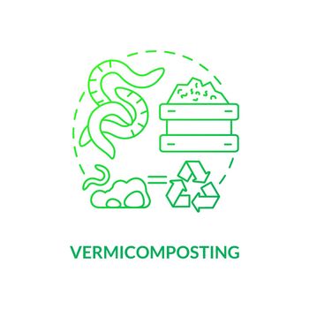Vermicomposting concept icon