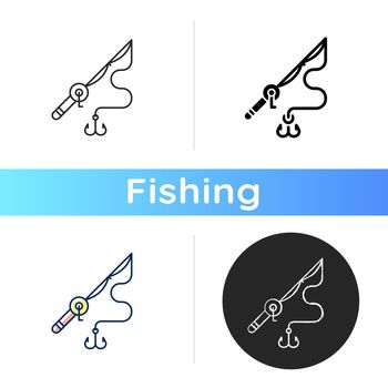 Fishing rod and reel icon