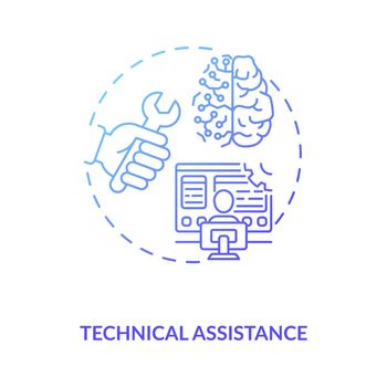 Technical assistance concept icon
