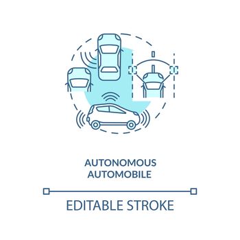 Autonomous automobile concept icon