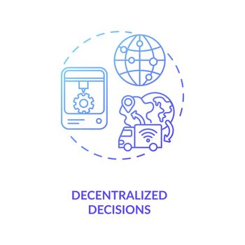 Decentralized decisions concept icon