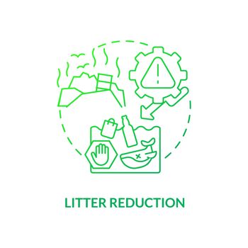 Litter reduction concept icon