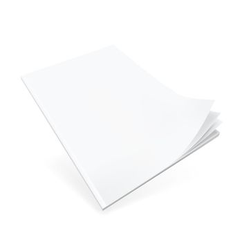 Blank Flying Cover Of Magazine, Journal, Book Or Booklet