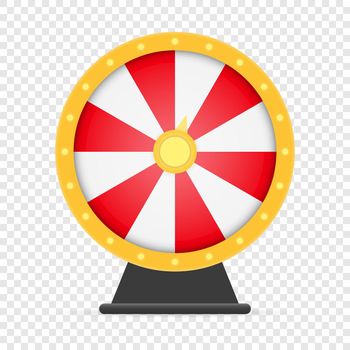 Fortune wheel lucky roulette isolated on white background