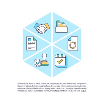 Contract administration concept icon with text