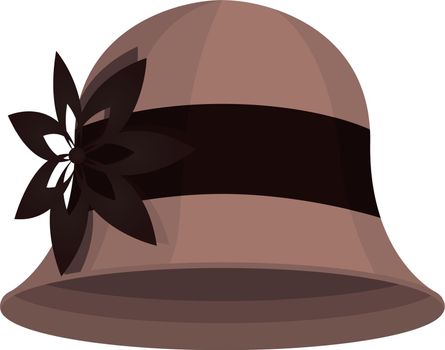 Cloche type hat cartoon illustration isolated vector