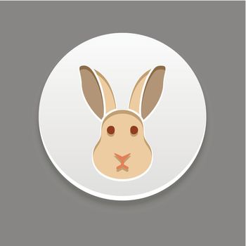 Rabbit icon. Farm animal vector illustration