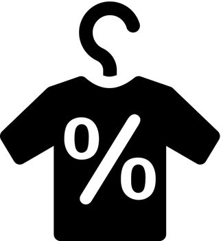 Clothes sale offer icon